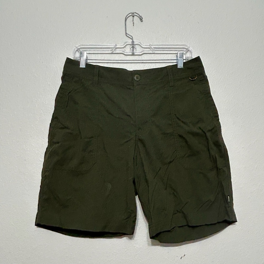 REI Co-Op Green Cargo Hiking Outdoor Shorts Womens Size 12 Nylon- FLAW